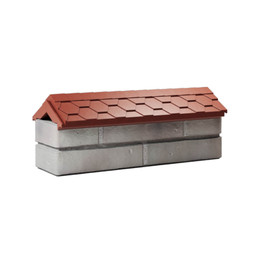 Парапет Zking Эверест Красный с посадкой на 0.5 кирпича (130мм)